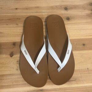 Reef Tan and White Sandals